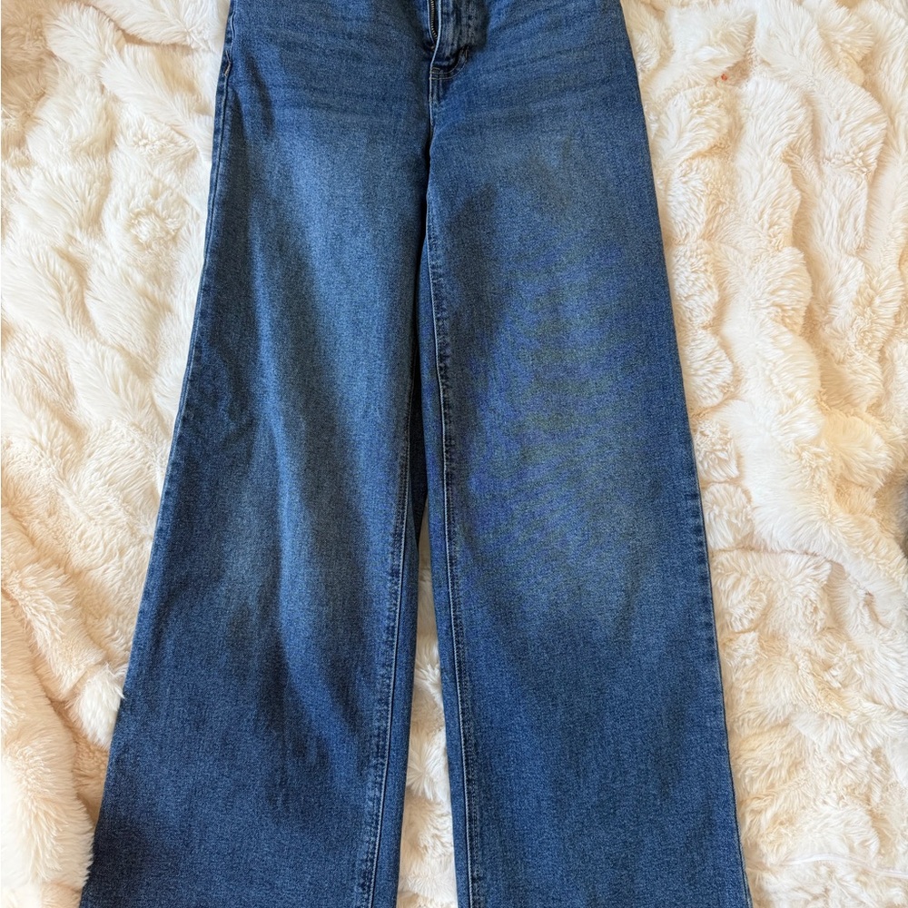 Classic Blue Wide-Leg Jeans